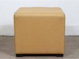 Gold Cube for Sale Cheap Pair Of Gold Cube Upholstered Ottomans Poufs for Sale at