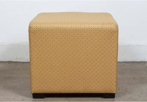 Gold Cube for Sale Cheap Pair Of Gold Cube Upholstered Ottomans Poufs for Sale at