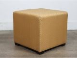 Gold Cube for Sale Cheap Pair Of Gold Cube Upholstered Ottomans Poufs for Sale at