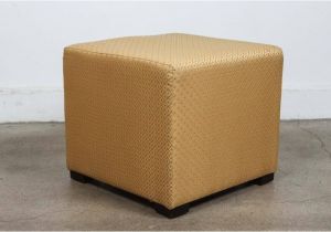 Gold Cube for Sale Cheap Pair Of Gold Cube Upholstered Ottomans Poufs for Sale at