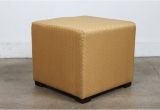 Gold Cube for Sale Used Pair Of Gold Cube Upholstered Ottomans Poufs for Sale at