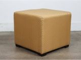 Gold Cube for Sale Used Pair Of Gold Cube Upholstered Ottomans Poufs for Sale at