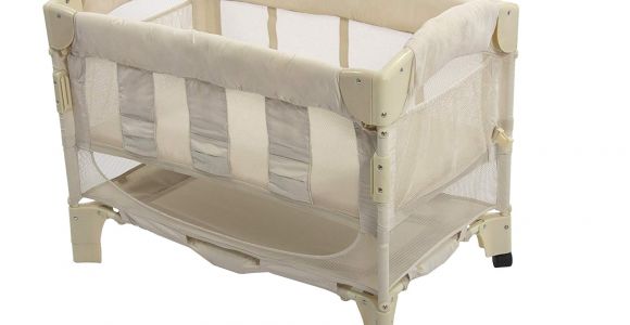 Half Baby Crib attached to Bed Amazon Com Arm S Reach Euro Mini Arc Co Sleeper Bedside Bassinet