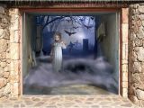 Halloween Garage Door Covers 3d Effect Garage Door Billboard Cover Ghotic Girl