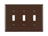 Hampton Bay Cabinets Customer Service Phone Number Leviton 3 Gang Midway toggle Nylon Wall Plate Brown R50 00pj3 000