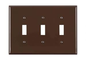 Hampton Bay Cabinets Customer Service Phone Number Leviton 3 Gang Midway toggle Nylon Wall Plate Brown R50 00pj3 000