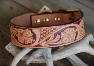 Hand tooled Leather Dog Collars Hand tooled Leather Collar