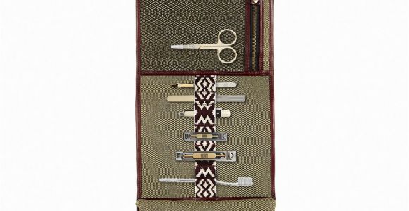 Hanging Traveler Case 31 Herringbone Wash Roll Bordeaux Red Men S toiletry Hanging Travel