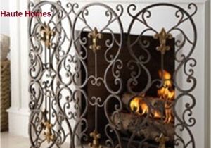 Hobby Lobby Fireplace Screens New Horchow French Fleur De Lis 3 Panels Scroll Brass Iron