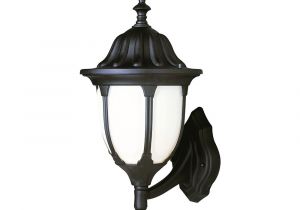 Home Depot Canada Coach Lights Hampton Bay Black with Opal Glass 13 Inch Coach Light