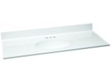 Home Depot Custom Vanity top Design House 61 In W Cultured Marble Vanity top In White with solid