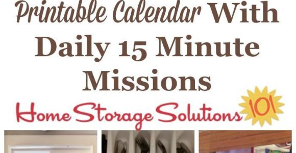 Home Storage solutions 101 Declutter January Declutter Calendar 15 Minute Daily Missions for Month