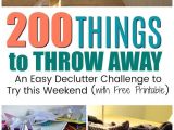 Home Storage solutions 101 Printables Easy Declutter Challenge 200 Things to Throw Away Plus Free