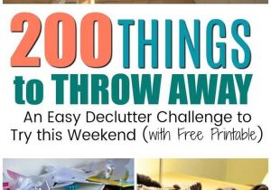 Home Storage solutions 101 Printables Easy Declutter Challenge 200 Things to Throw Away Plus Free