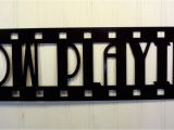 Home theater Wall Decor Plaques Signs now Playing New Metal Wall Art Home theater Decor