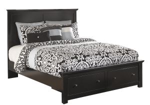 Homemakers Des Moines Mattress Sale Amazon Com ashley Maribel Queen Storage Bed In Black Kitchen Dining