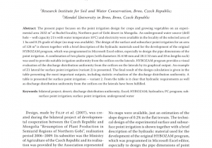 Horizon Irrigation Near Me Pdf Point Irrigation Design for Experimental Field In northern Part