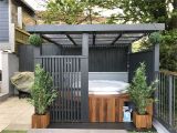 Hot Tub Designs and Layouts Modern Grey Pergola Lazy Spa Hot Tub Iroko Surround House Hot