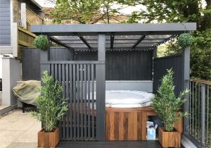 Hot Tub Designs and Layouts Modern Grey Pergola Lazy Spa Hot Tub Iroko Surround House Hot