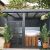 Hot Tub Designs and Layouts Modern Grey Pergola Lazy Spa Hot Tub Iroko Surround House Hot