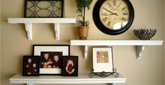 How to Decorate A Half Wall Ledge Picture and Shelves On Wall together It All Started after Being