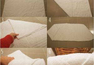 How to Fold towels Like A Hotel Fancy How to Fold A towel Into A Roll Household Pinterest