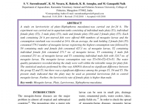 How to Get Rid Of Mosquito Larvae In Standing Water Pdf Use Of Tilapia oreochromis Mossambicus for the Control Of