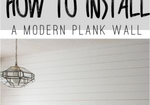 How to Install Corrugated Metal Wainscoting Diy Modern Plank Wall Diy Bigger Than the Three Of Us