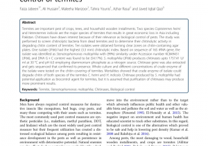 Ia Il Termite Pest Control Davenport Pdf Termites and Microbial Biological Control Strategies