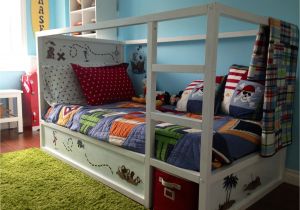 Ikea Stuva Bunk Bed Hack Ikea Bunk Bed Made Into A Pirate Ship Ikea Hacks Kura Bed Ikea