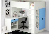 Ikea Stuva Bunk Bed Hack Stuva Loft Bed Combo W 1 Drawer 2 Doors White Blue 207x99x193 Cm