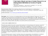 In House Financing Beaumont Texas Pdf From Inquiry Based Learning to Student Research In An