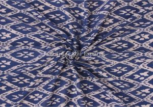 Indigo Mudcloth Fabric by the Yard 5 Yard Indigo Hand Dyed Block Print Cotton Sewing Fabric