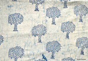 Indigo Mudcloth Fabric by the Yard Tree Design White Indigo Fabric Mudcloth Block Print Fabric by Etsy