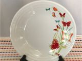 Is All Fiestaware Microwave Safe Fiestaware White butterflies Lunch Plate Fiesta Exclusive 9 In