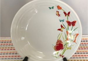 Is All Fiestaware Microwave Safe Fiestaware White butterflies Lunch Plate Fiesta Exclusive 9 In