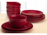 Is Fiesta Dinnerware Microwave Safe Mainstays Amelia 12 Piece solid Color Dinnerware Set Walmart Com