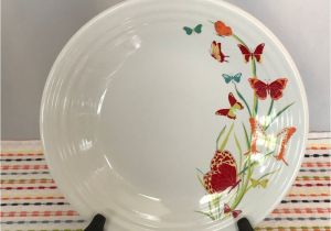 Is Fiestaware Microwave and Dishwasher Safe Fiestaware White butterflies Lunch Plate Fiesta Exclusive 9 In