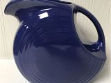 Is Old Fiestaware Microwave Safe Fiesta Vintage Cobalt Blue 64oz Large Water Disk Pitcher Fiestaware