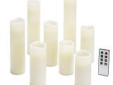 Ivory Pillar Candles In Bulk Amazon Com 8 Ivory Slim Flameless Candles with Warm White Leds