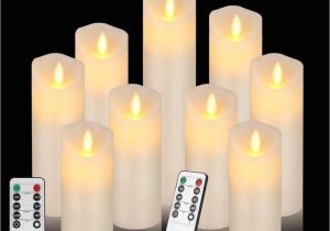 Ivory Unscented Pillar Candles Bulk 2019 Flameless Candles Flickering Battery Operated Candles 4 5 6 7 8