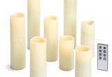 Ivory Unscented Pillar Candles Bulk Amazon Com 8 Ivory Slim Flameless Candles with Warm White Leds