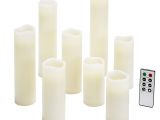 Ivory Unscented Pillar Candles Bulk Amazon Com 8 Ivory Slim Flameless Candles with Warm White Leds