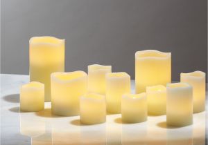 Ivory Unscented Pillar Candles Bulk Amazon Com Flameless Pillar and Votive Candle Set Real Wax