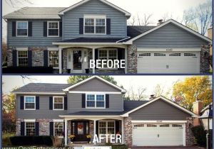 James Hardie Aged Pewter Homes before after Blakemore Aged Pewter Lake House Exterior House