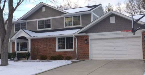 James Hardie Aged Pewter Shingles James Hardie Siding In Aged Pewter with Arctic White Trim