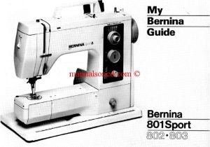 Janome Sewing Machine Model 802 Manual Free Download Bernina 801 802 803 Sport Sewing Machine Instruction