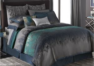 Jennifer Lopez Peacock Bedding Jennifer Lopez Exotic Plume Peacock Feather Teal Queen