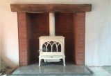 Jotul Gas Stove Sale Jotul F400 Ivory Enamel Wood Stove On Coffee Coloured Hearth