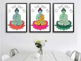 Juego De Comedor Blanco Pequeño Yoga Buda Meditando Pintura Abstracta Yoga Arte Imprimible Wall
